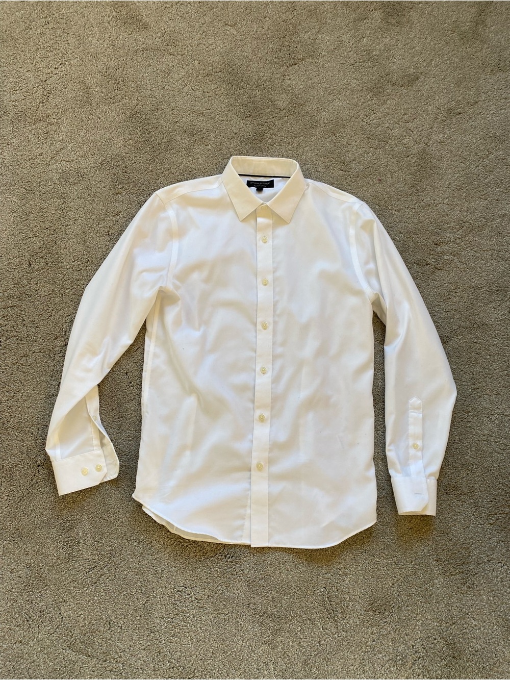 Banana Republic White Men's Dress Shirt - Slim Button-Down